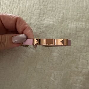 Ted Baker Pink and roseGold Bracelet with Geometric bow Design